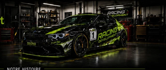 Voiture Racing Development numéro 1 dans l’atelier d’Aubagne